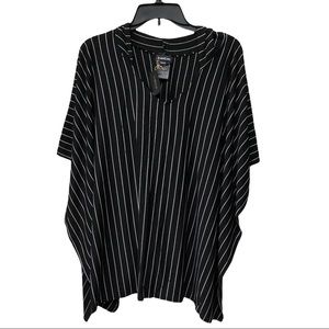 Bebe Striped Poncho With Hood
